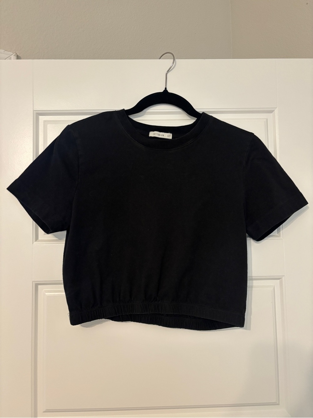 Cotton On Kids Black Cropped Short Sleeve Tee